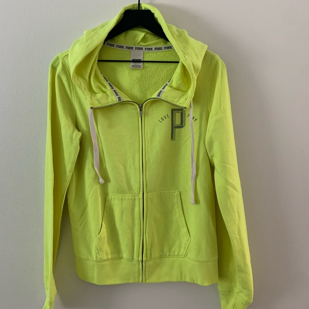 Victoria’s Secret PINK yellow hoodie full zip